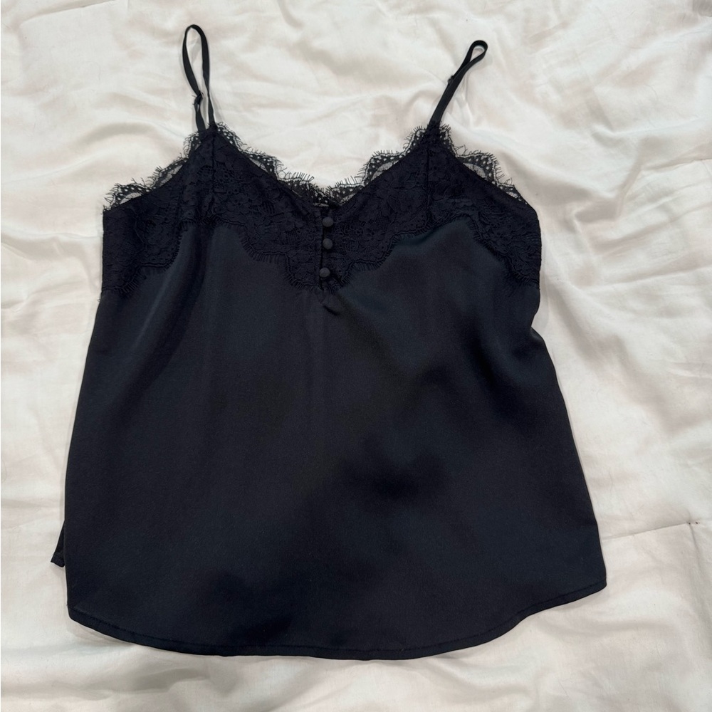 XS Abercrombie & Fitch Black Lace Trim Camisole